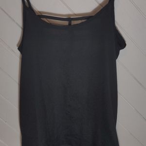 Kirra black blouse, open back design